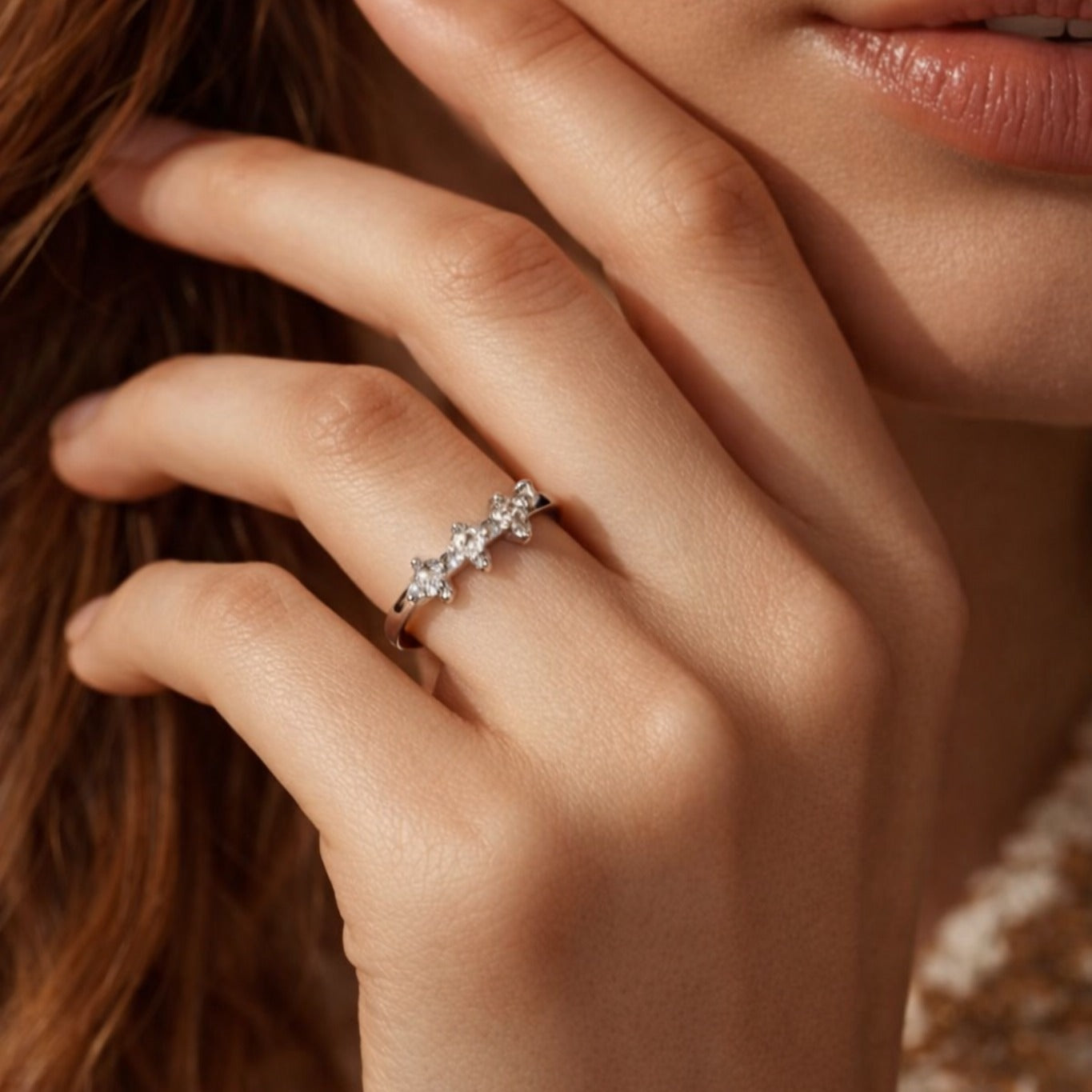 Trio Spark Flower Ring