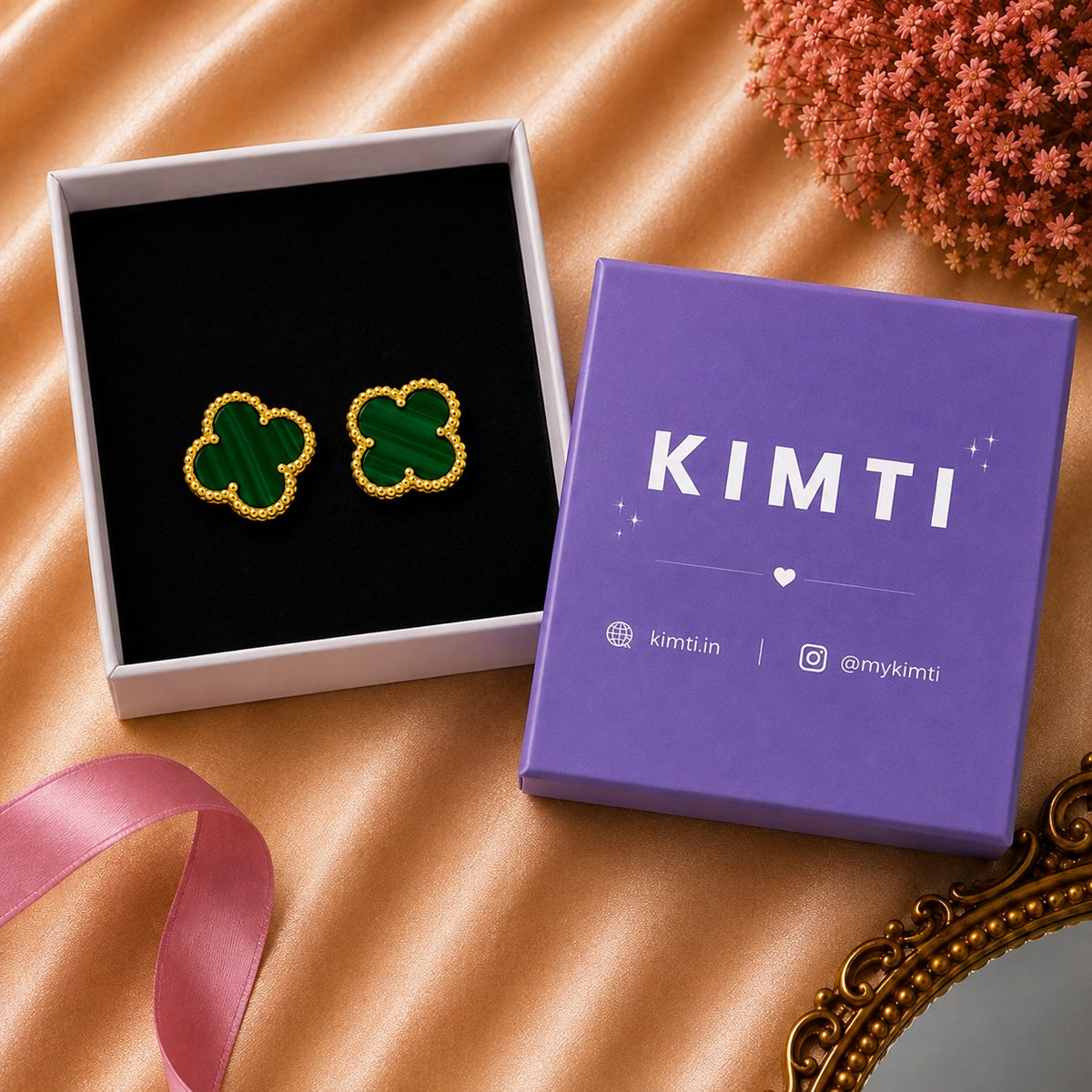 Green Clover Anti Tarnish Stud Earring