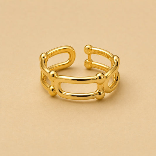 18K Glod Plated Connector Ring