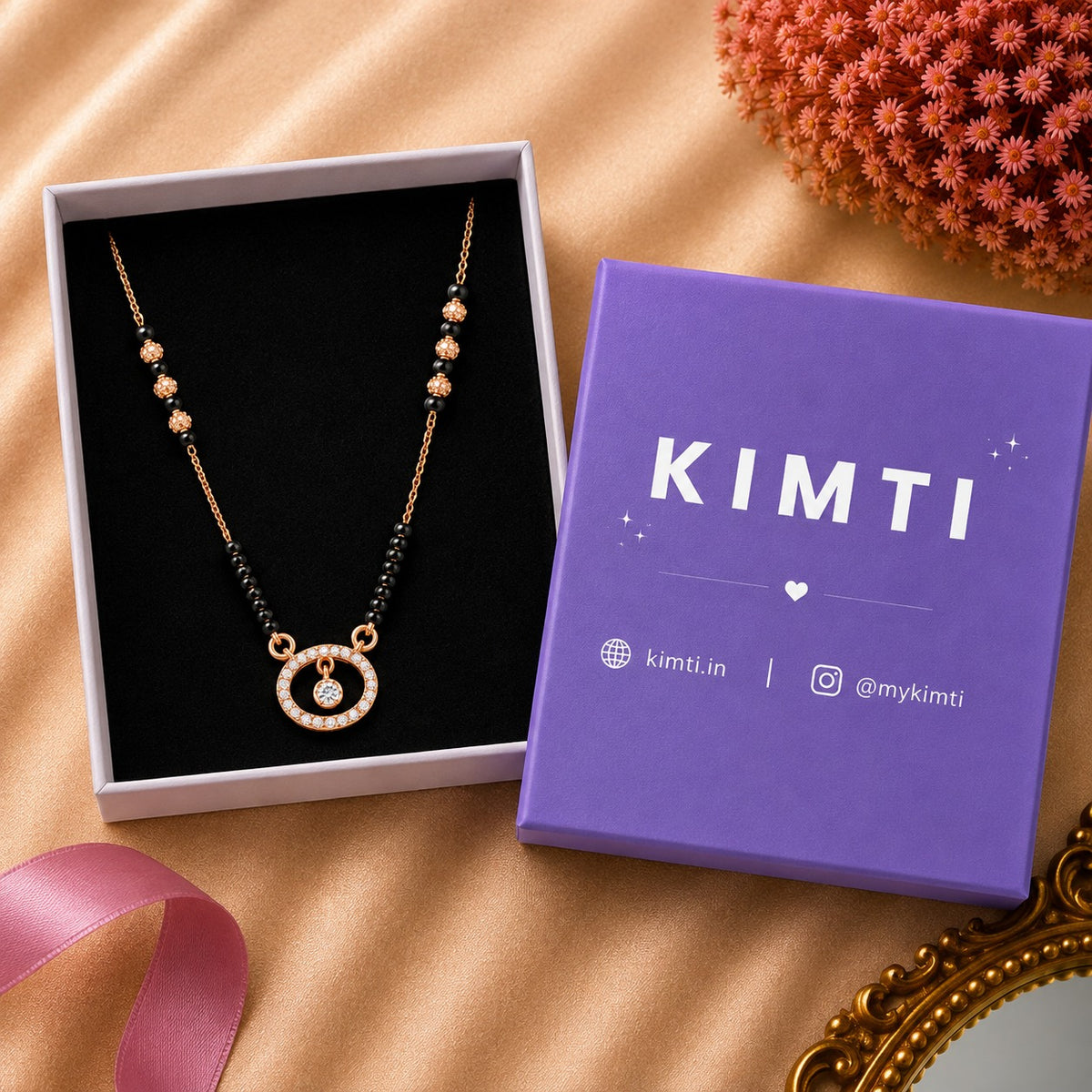 Rose Gold Diamond Circle Mangalsutra