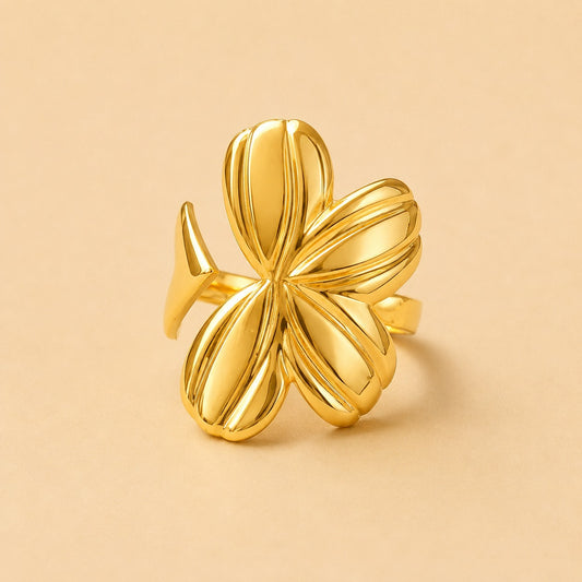 18K Glod Plated Bloom Wing Gold Ring
