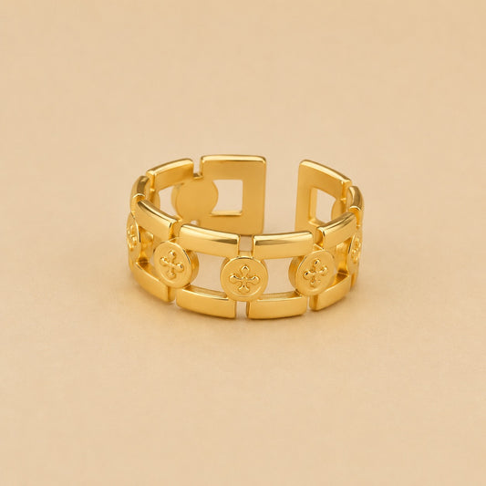 18K Glod Plated Coin Ring