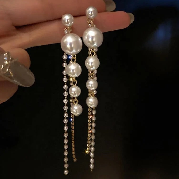 White Pearl Dangler Earring