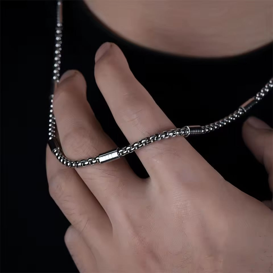Men-18K Silver Plated Anti Tarnish Chain Pendant