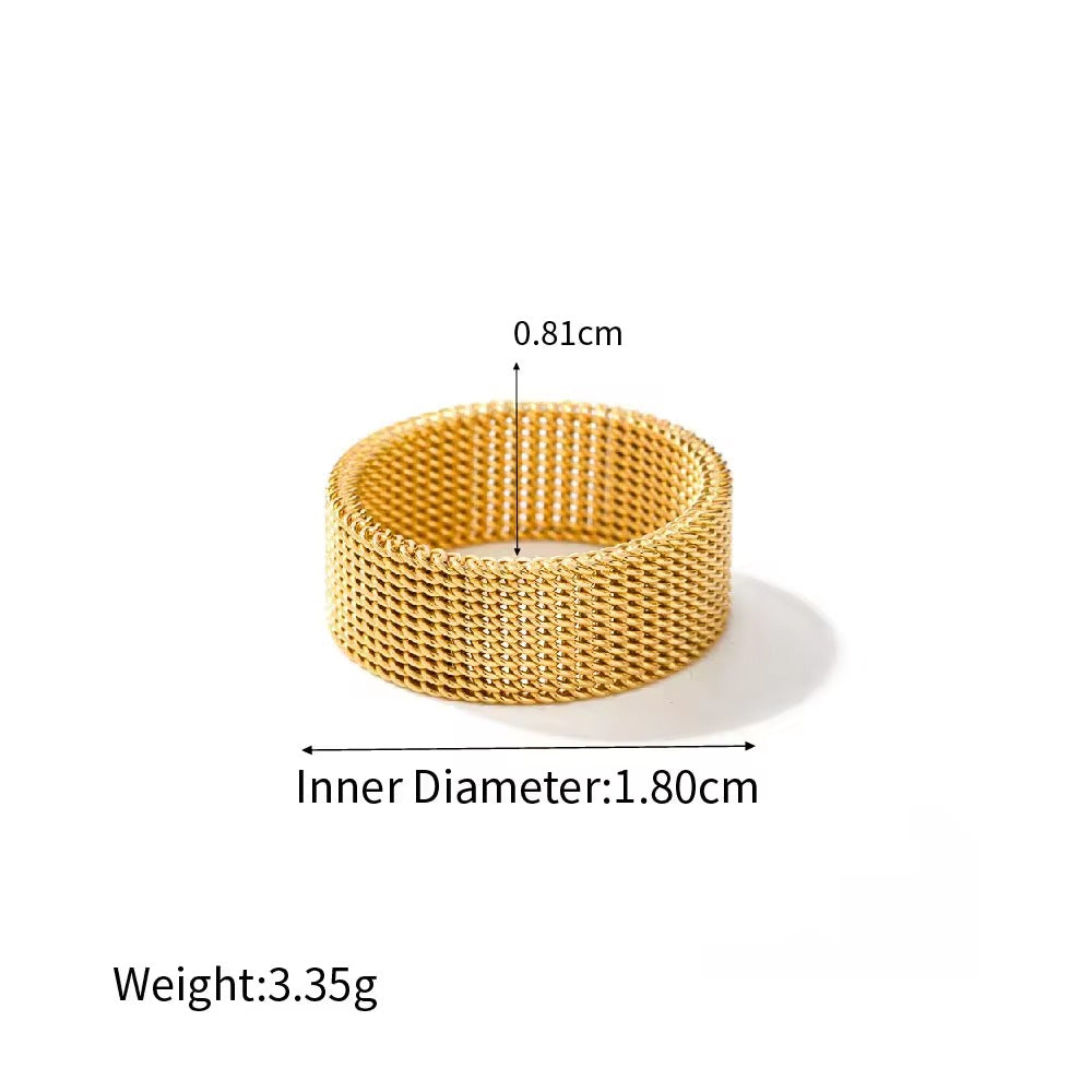 Men - Golden Mesh Ring