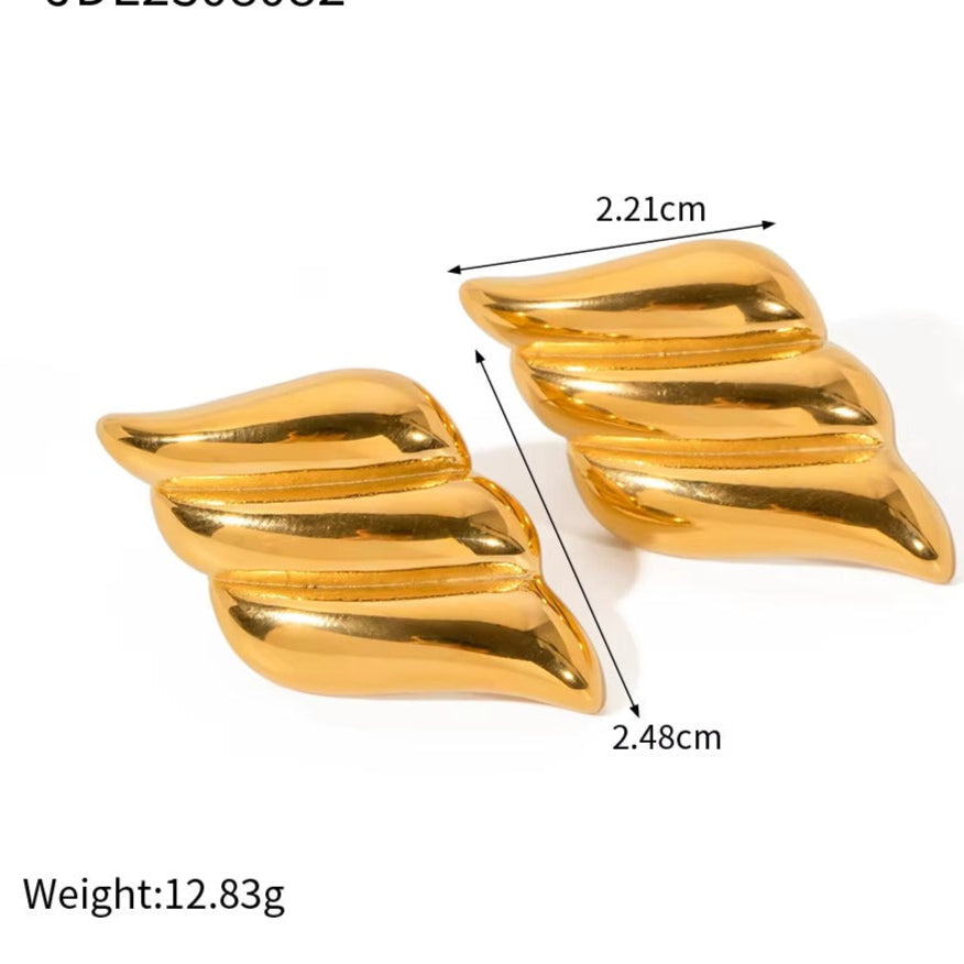 18K Gold Plated Vogue Stud Earring