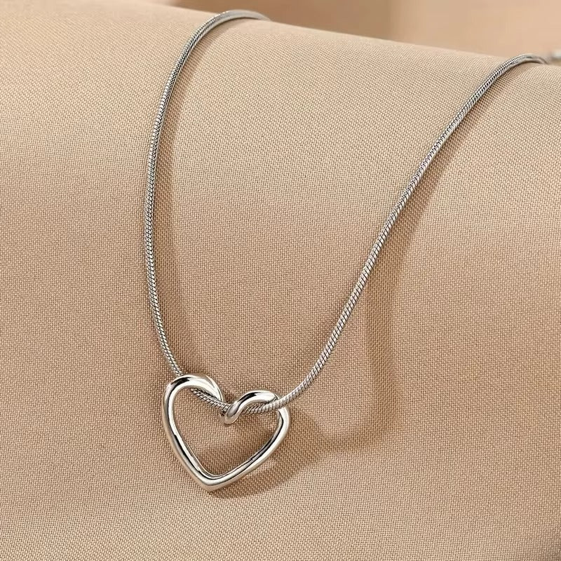 Silver Plated Heart Necklace