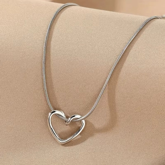 Silver Plated Heart Necklace