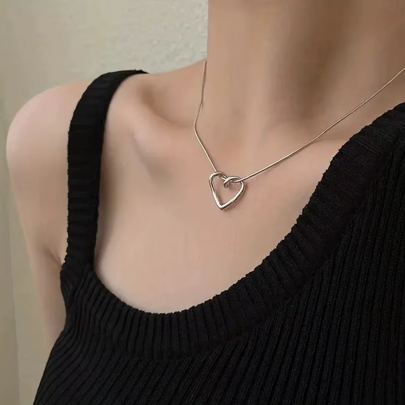 Silver Plated Heart Necklace