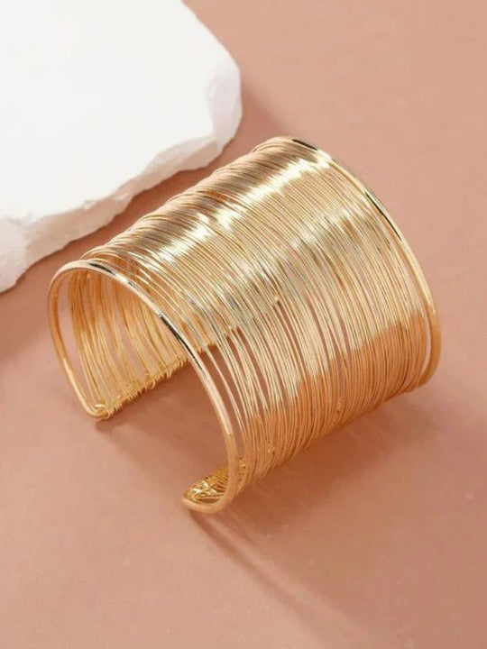 Luxe Multi-Layer Open Cuff Bangle