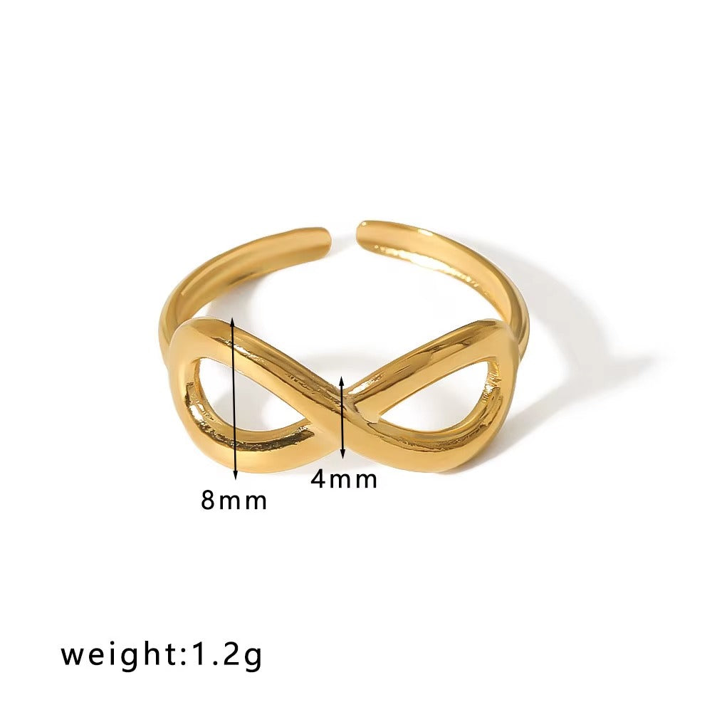 Infinite Symbol Open Finger Ring