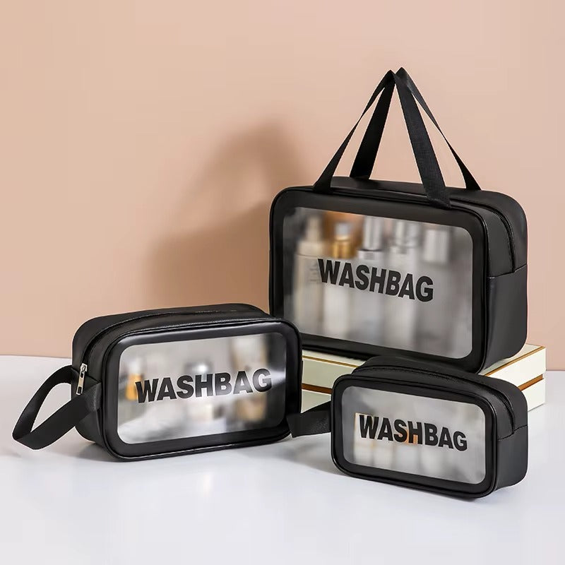 Just Rs 329 3PCS Toiletry Bag Set-Clear Wash Bag Transparen