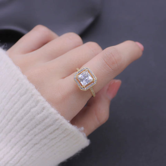 18K Gold Plated Brass Party Ring