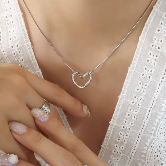 Silver Plated Heart Necklace