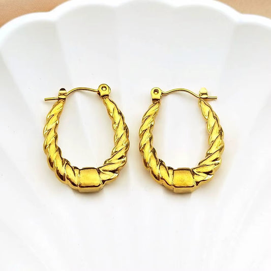 18K Gold Plated Hoop Anti Tarnish Earring