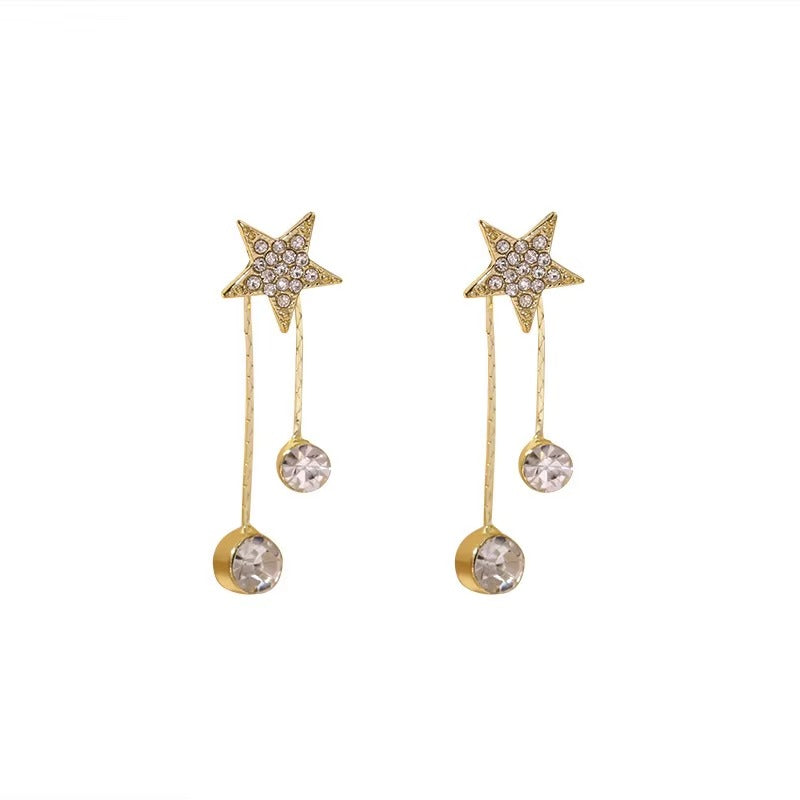 Star Dangle Tassel Earrings
