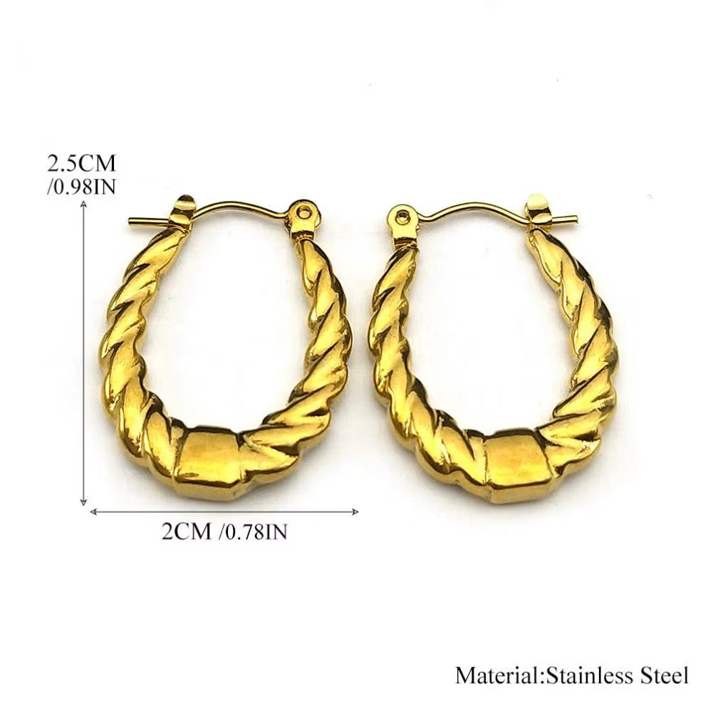 18K Gold Plated Hoop Anti Tarnish Earring