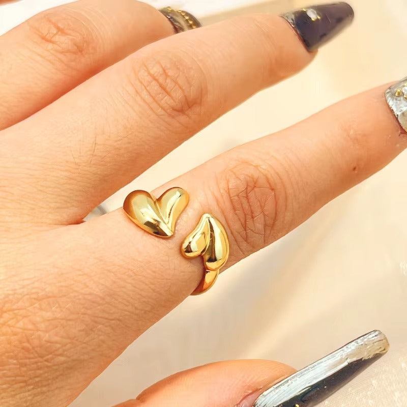 18K Gold Plated Heart Ring