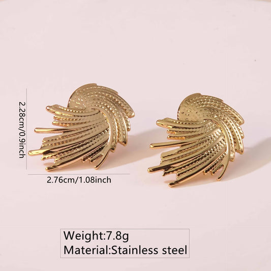 18K Gold Plated Golden Quill Earrings