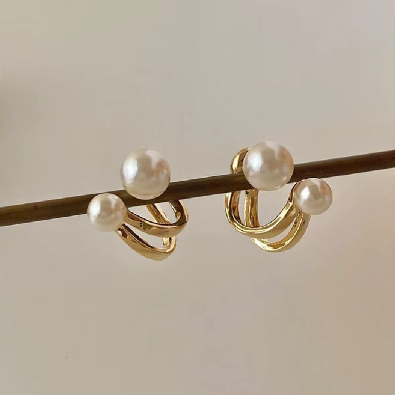 Just Rs 49 Golden Pearls Contemporary Studs Earring