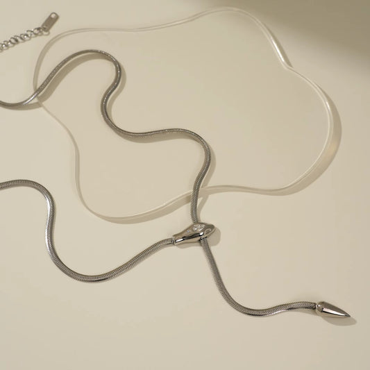 18k Silver Plated Snake-Head Magnetic Necklace