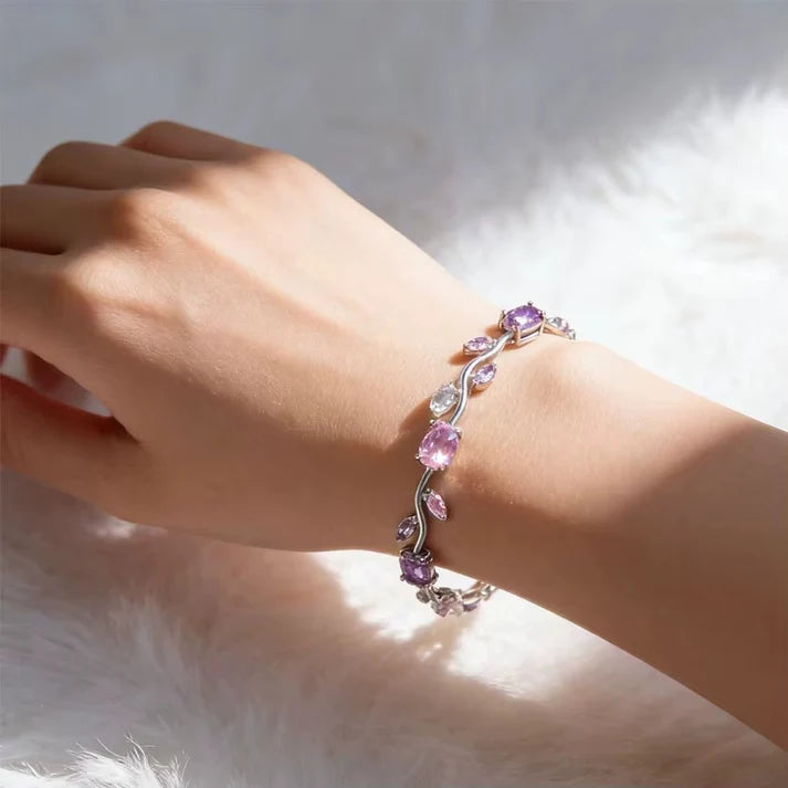 Gold Plated Cubic Zirconia Tear Drop Bangle Bracelet