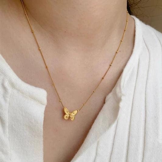 18k Gold Plated Charm Dainty Stainless Necklace