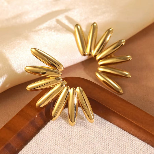 American Stud Women Metal Flower Earrings