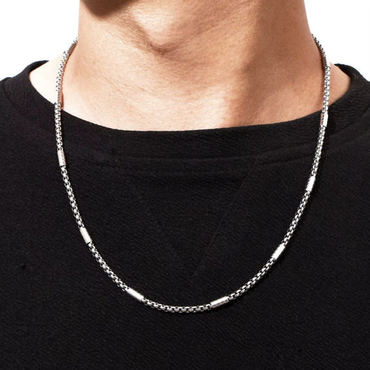Men-18K Silver Plated Anti Tarnish Chain Pendant