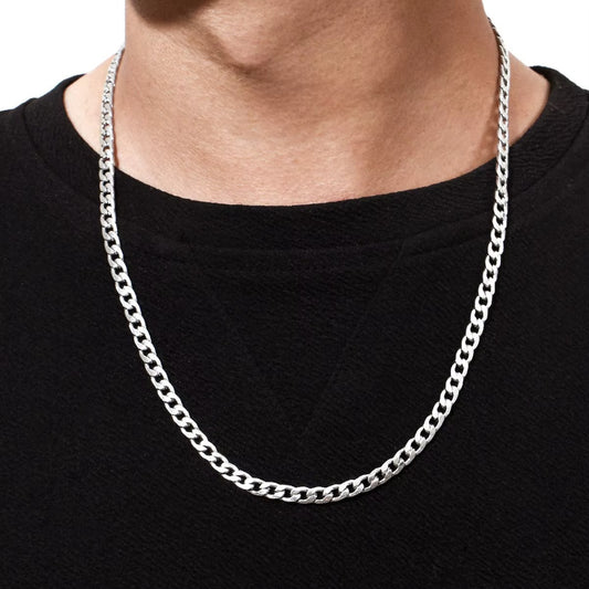 Men-18K Silver Plated Anti Tarnish Chain
