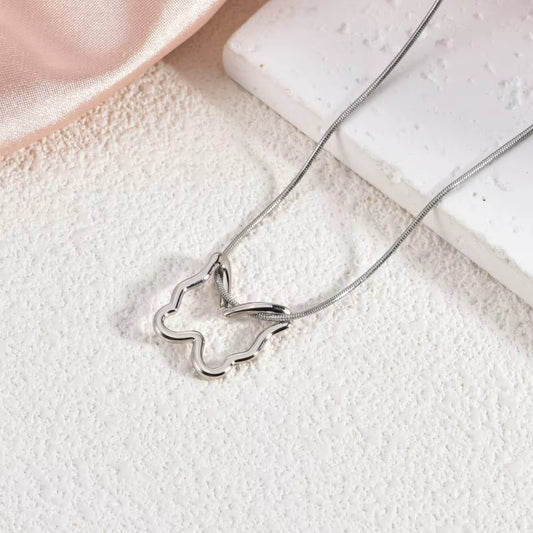 18k Silver Plated Butterfly Necklace