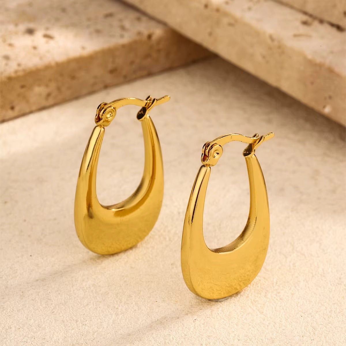 18K Gold Plated Hoops Earring