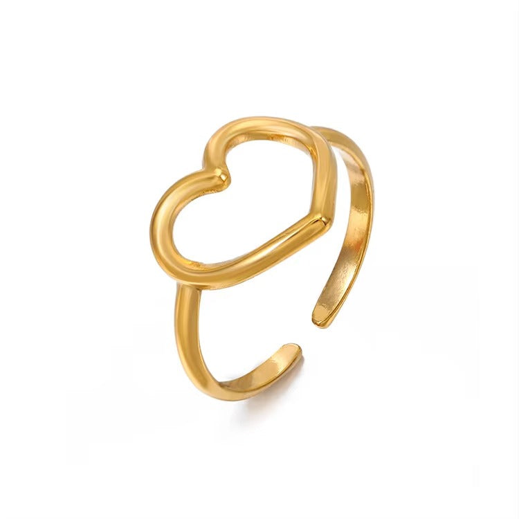 18k Gold Plated Heart of Gold Ring