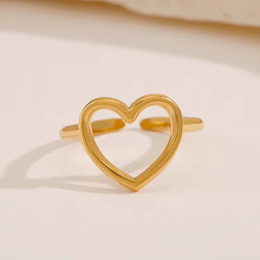 18k Gold Plated Heart of Gold Ring