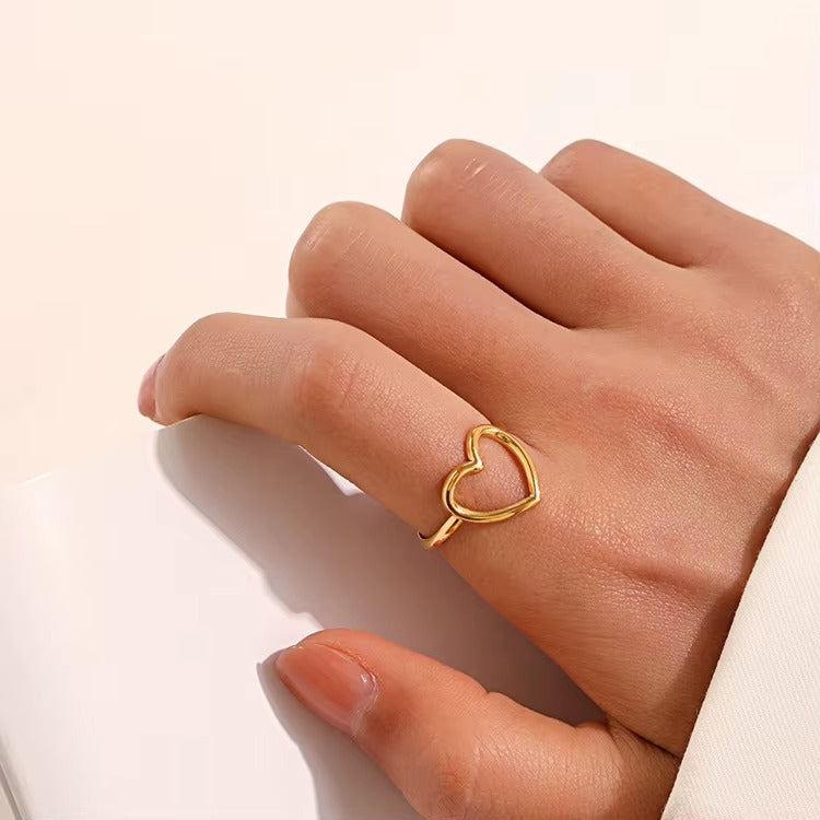 18k Gold Plated Heart of Gold Ring