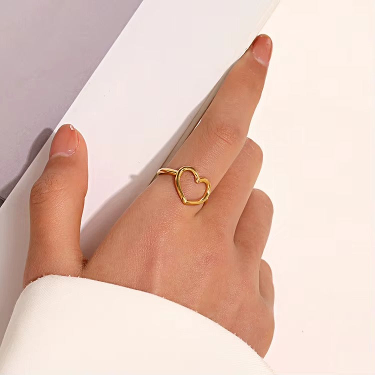 18k Gold Plated Heart of Gold Ring