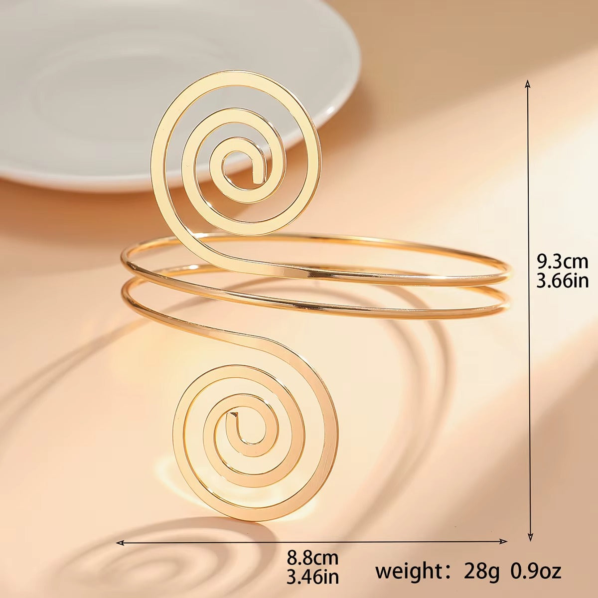Celestial Swirl Gold Arm Cuff