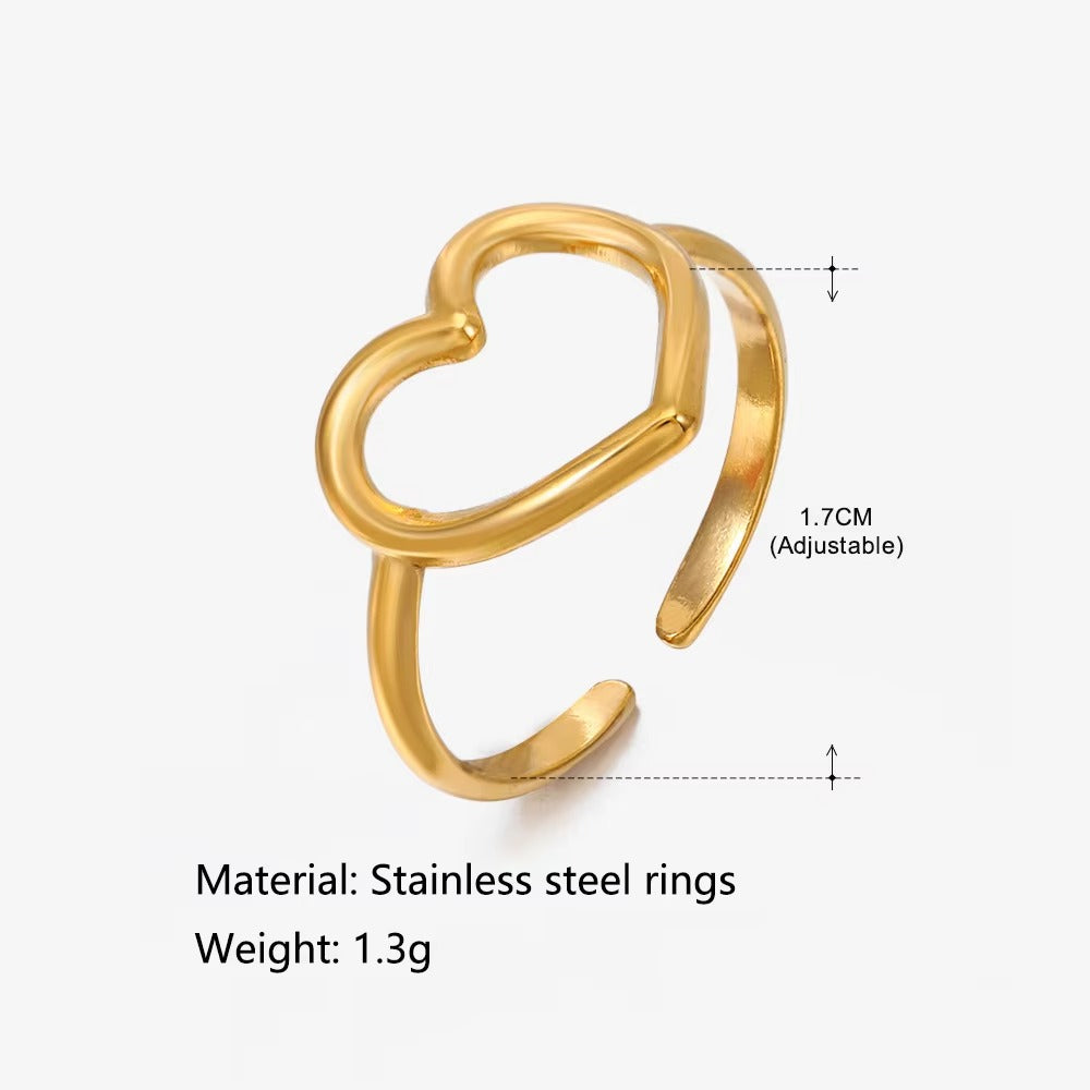 18k Gold Plated Heart of Gold Ring