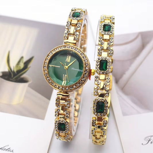 Emerald Elegance Watch Set