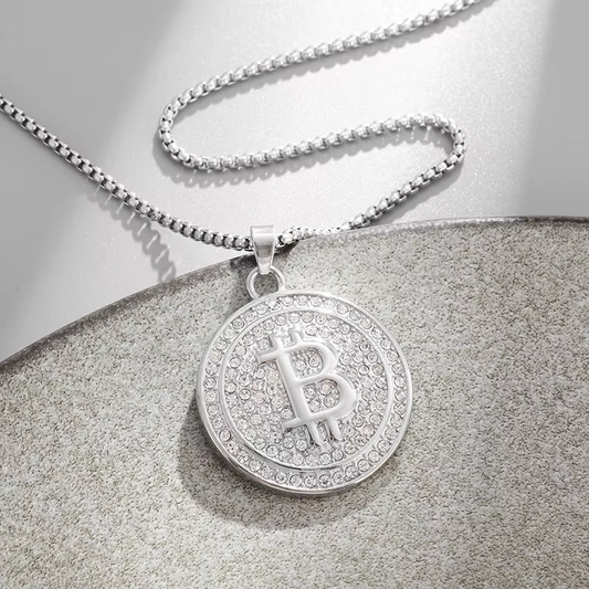 Men - Bitcoin Pendant Stainless Steel Necklace