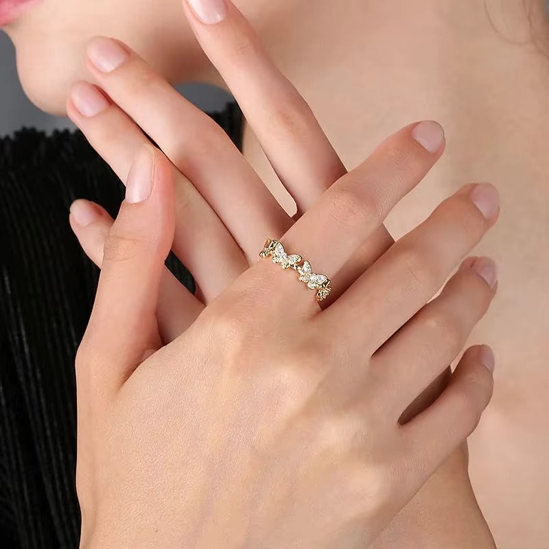 Animal Butterfly Zircon Rings