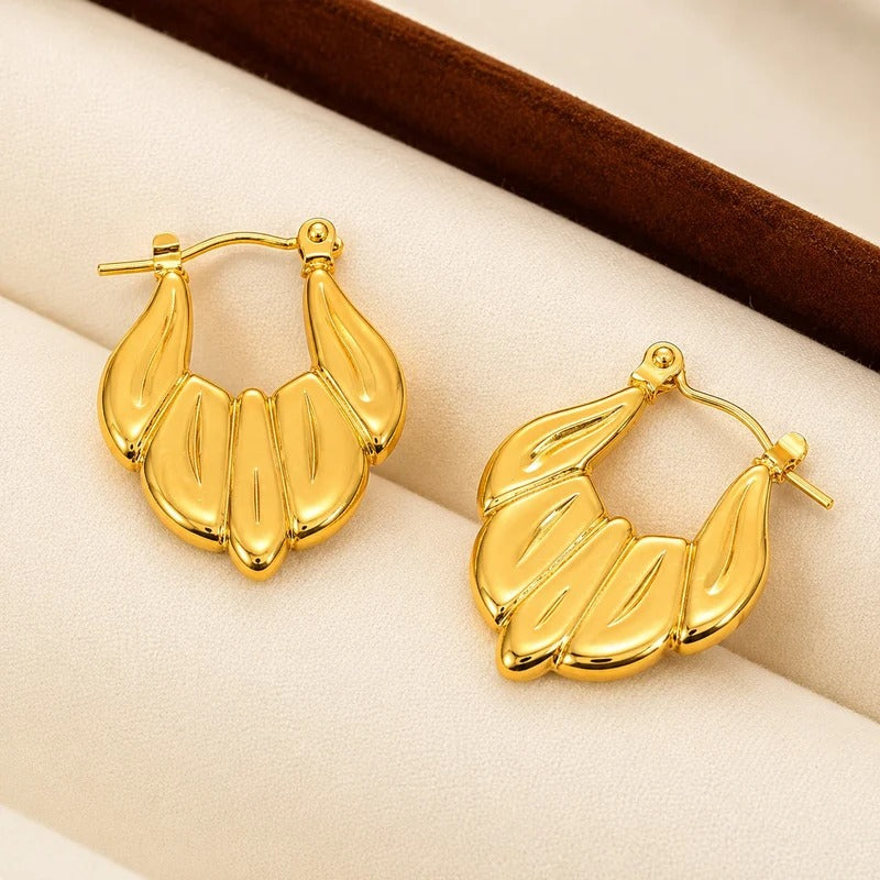 18 K Gold Plated Aurora Melt Stud Earrings