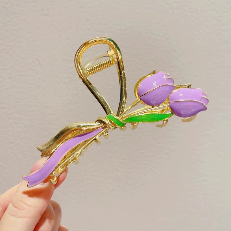Tulip Bouquet Hair Claw Clip