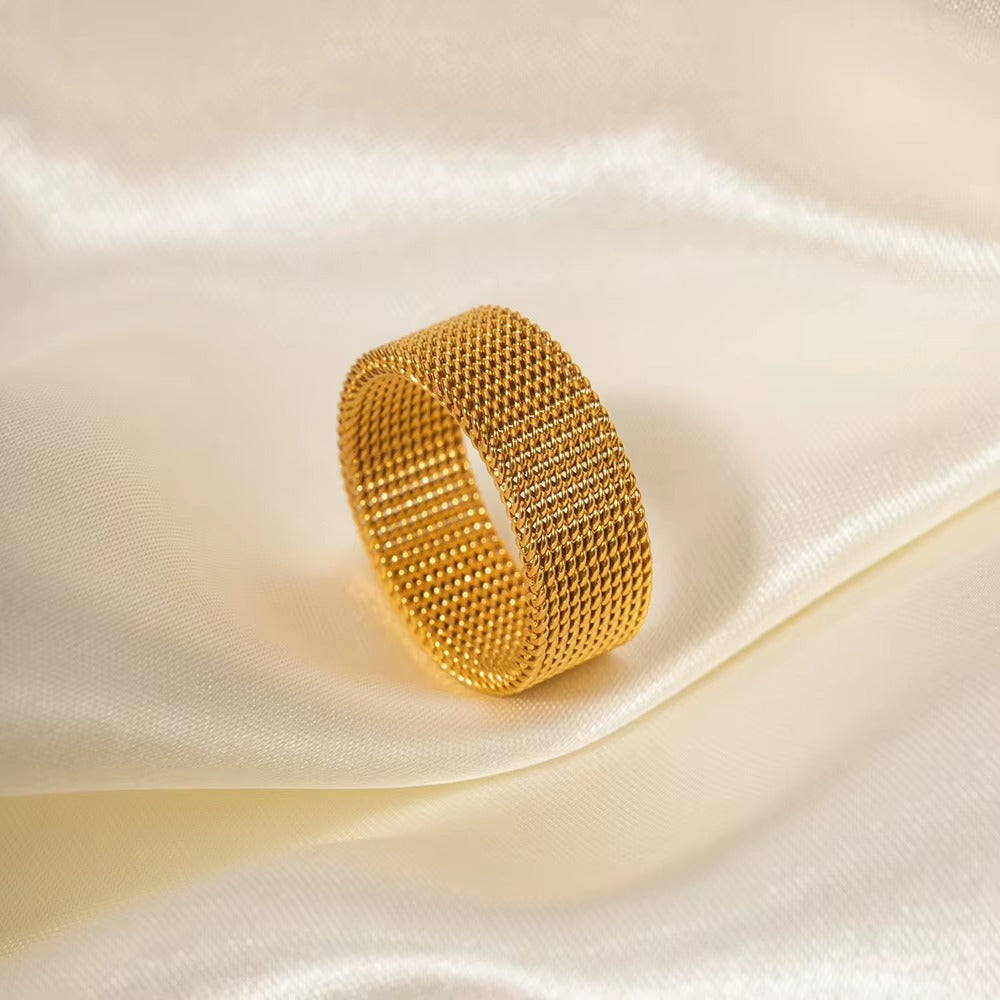 Men - Golden Mesh Ring