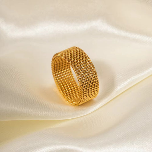 Men - Golden Mesh Ring