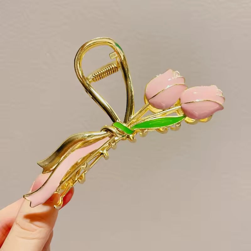 Tulip Bouquet Hair Claw Clip
