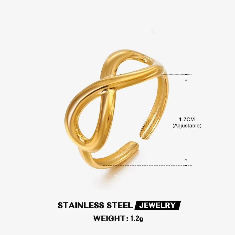 Infinite Symbol Open Finger Ring