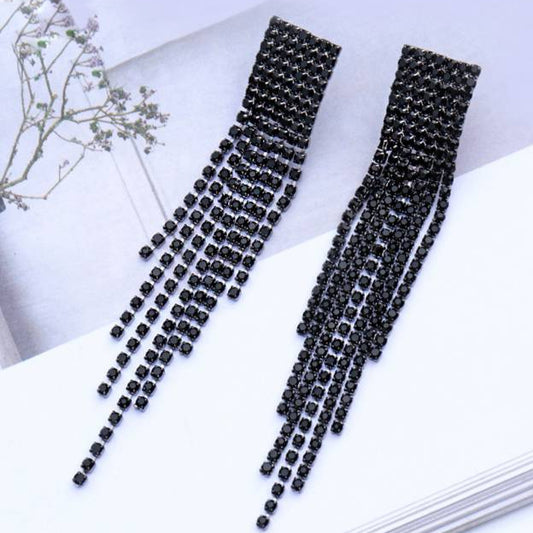 Black Long Chain Earring