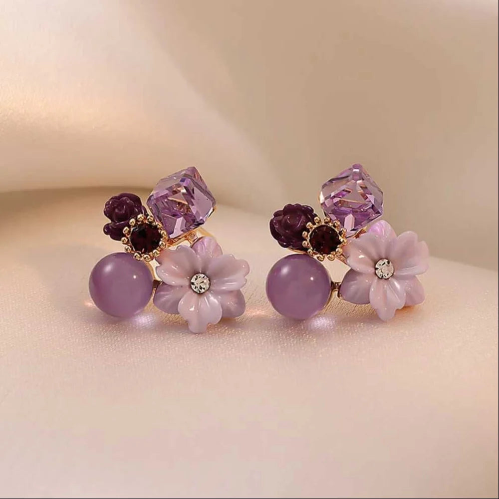 The Crown Purple Stud Earring