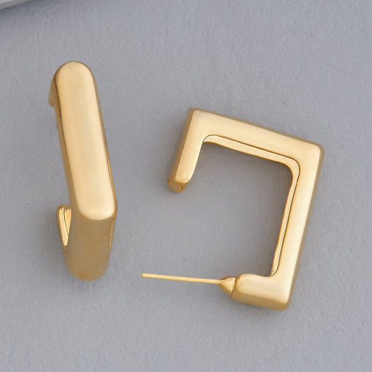 Square Half Hoop Earring